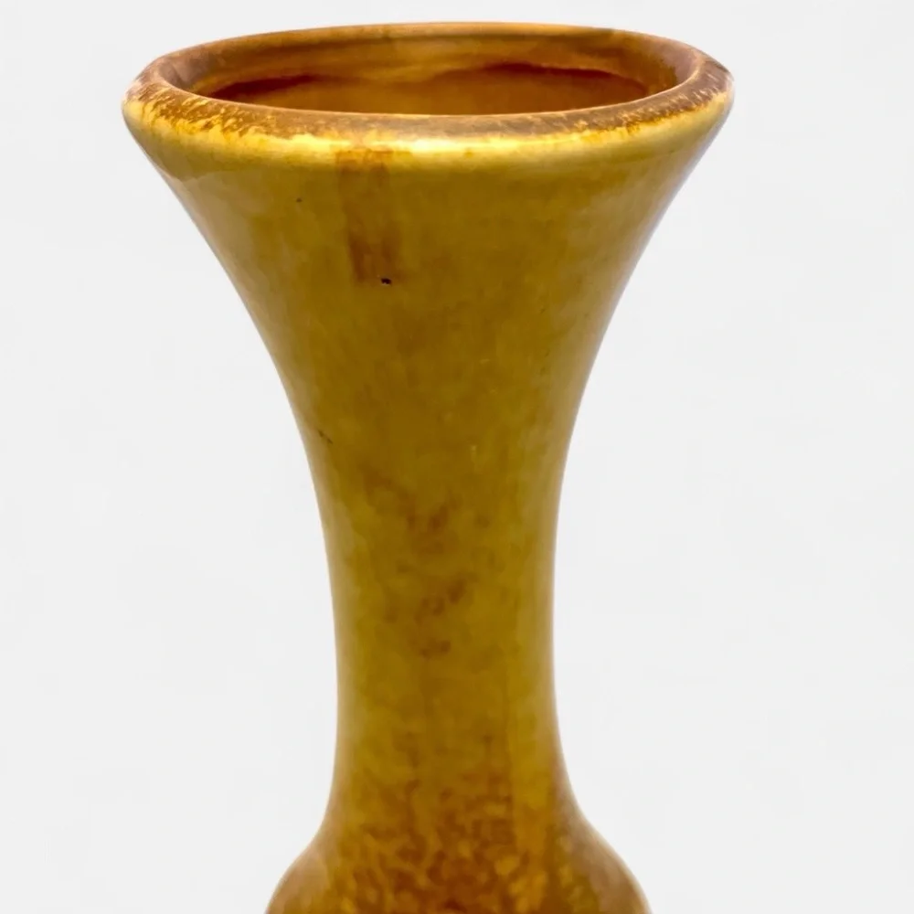 Haeger Golden Brown Speckled Vase, Signed #233 ~9
